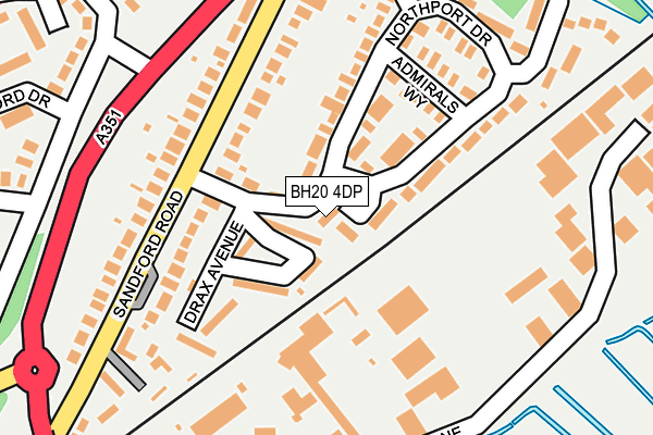 BH20 4DP map - OS OpenMap – Local (Ordnance Survey)