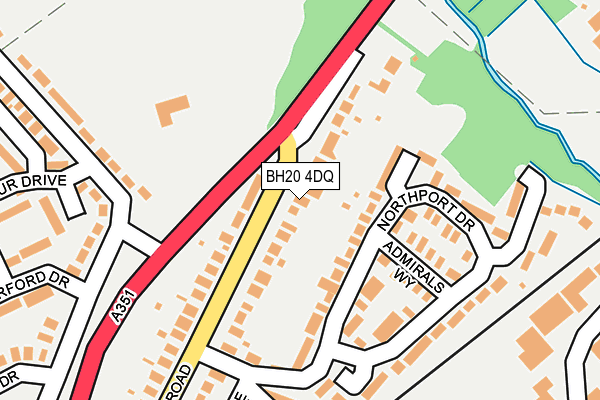 BH20 4DQ map - OS OpenMap – Local (Ordnance Survey)