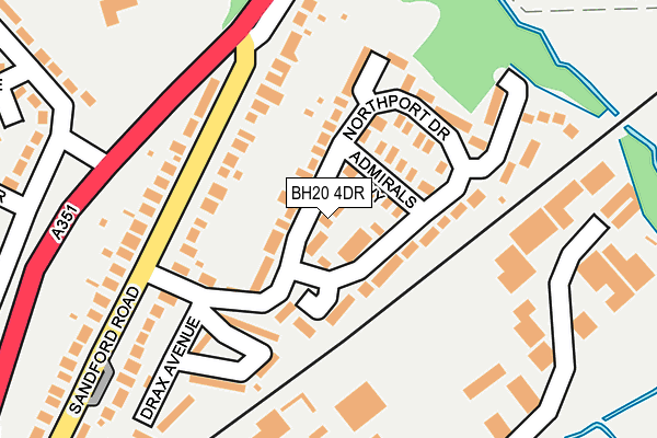 BH20 4DR map - OS OpenMap – Local (Ordnance Survey)