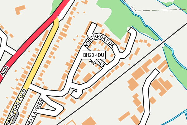 BH20 4DU map - OS OpenMap – Local (Ordnance Survey)
