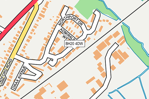 BH20 4DW map - OS OpenMap – Local (Ordnance Survey)