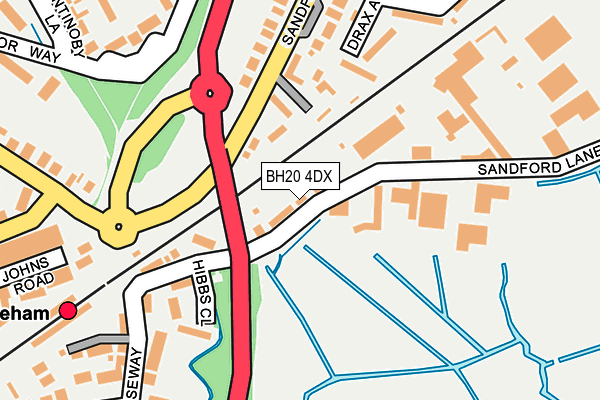 BH20 4DX map - OS OpenMap – Local (Ordnance Survey)