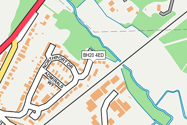 BH20 4ED map - OS OpenMap – Local (Ordnance Survey)