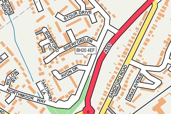 BH20 4EF map - OS OpenMap – Local (Ordnance Survey)