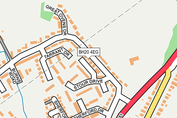 BH20 4EG map - OS OpenMap – Local (Ordnance Survey)