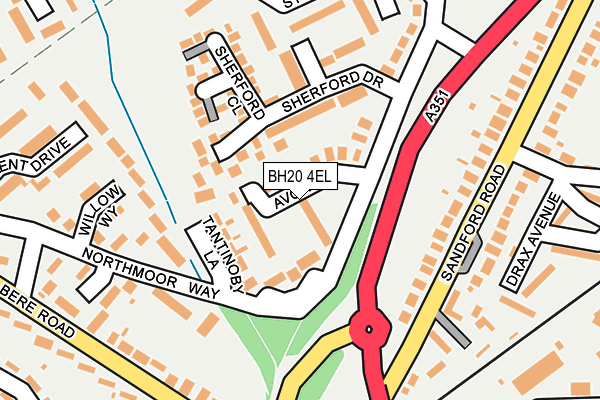 BH20 4EL map - OS OpenMap – Local (Ordnance Survey)