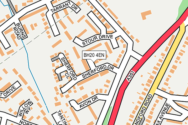 BH20 4EN map - OS OpenMap – Local (Ordnance Survey)