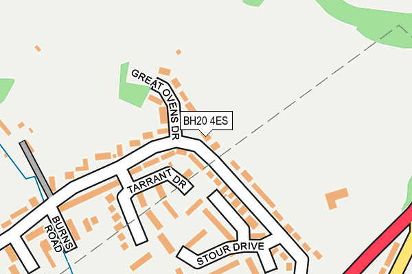 BH20 4ES map - OS OpenMap – Local (Ordnance Survey)