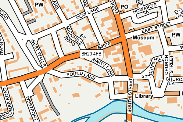 BH20 4FB map - OS OpenMap – Local (Ordnance Survey)