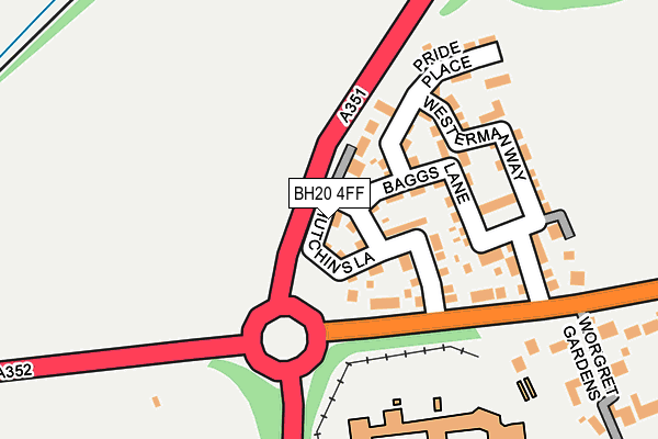 BH20 4FF map - OS OpenMap – Local (Ordnance Survey)