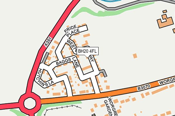 BH20 4FL map - OS OpenMap – Local (Ordnance Survey)