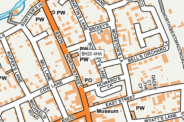 BH20 4HA map - OS OpenMap – Local (Ordnance Survey)