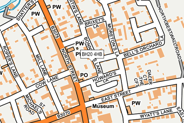 BH20 4HB map - OS OpenMap – Local (Ordnance Survey)
