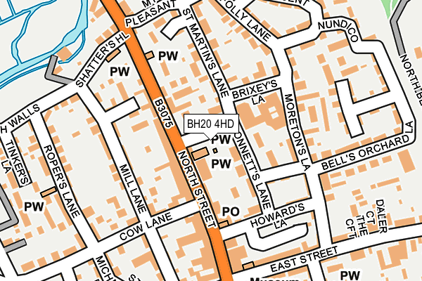 BH20 4HD map - OS OpenMap – Local (Ordnance Survey)