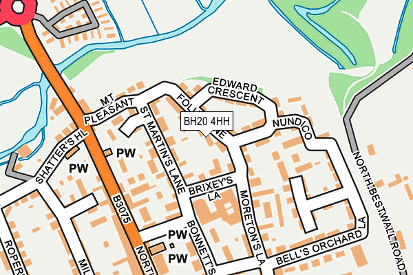 BH20 4HH map - OS OpenMap – Local (Ordnance Survey)