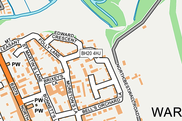 BH20 4HJ map - OS OpenMap – Local (Ordnance Survey)