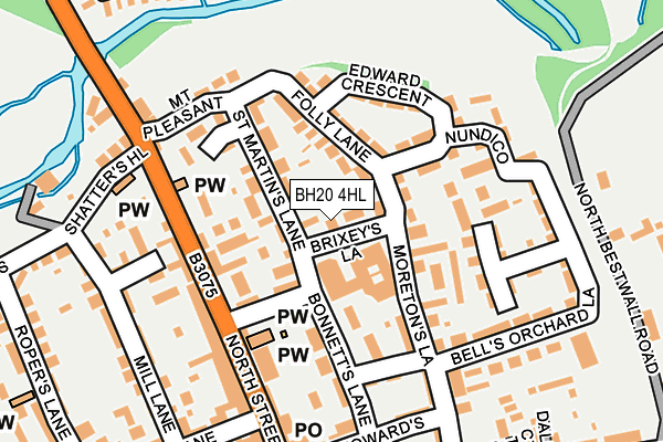BH20 4HL map - OS OpenMap – Local (Ordnance Survey)