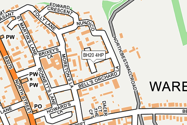 BH20 4HP map - OS OpenMap – Local (Ordnance Survey)