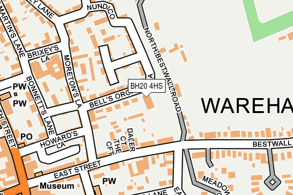 BH20 4HS map - OS OpenMap – Local (Ordnance Survey)