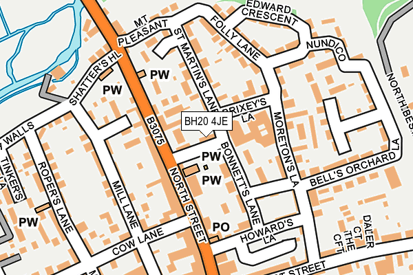 BH20 4JE map - OS OpenMap – Local (Ordnance Survey)