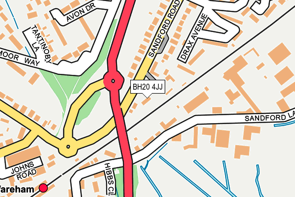 BH20 4JJ map - OS OpenMap – Local (Ordnance Survey)