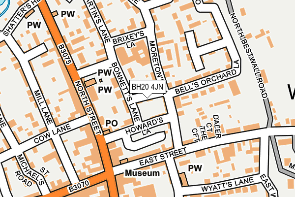 BH20 4JN map - OS OpenMap – Local (Ordnance Survey)