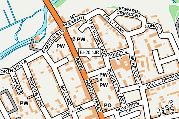 BH20 4JR map - OS OpenMap – Local (Ordnance Survey)