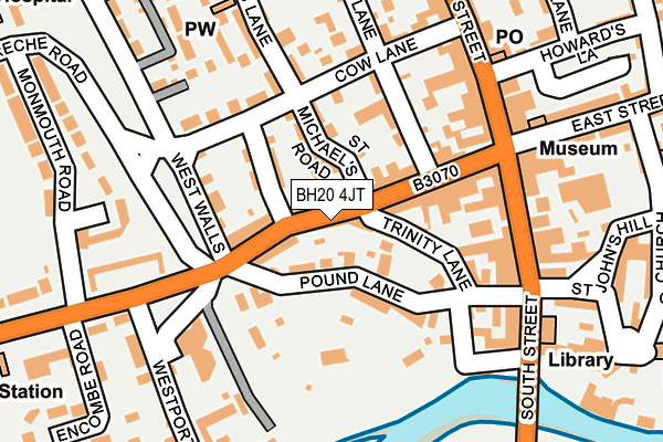 BH20 4JT map - OS OpenMap – Local (Ordnance Survey)