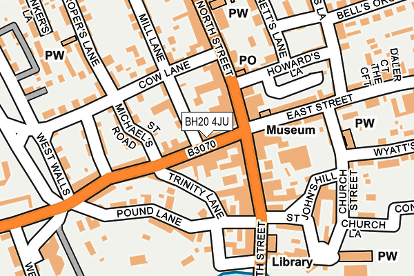 BH20 4JU map - OS OpenMap – Local (Ordnance Survey)