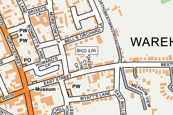 BH20 4JW map - OS OpenMap – Local (Ordnance Survey)