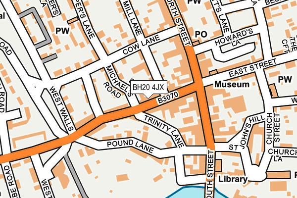 BH20 4JX map - OS OpenMap – Local (Ordnance Survey)
