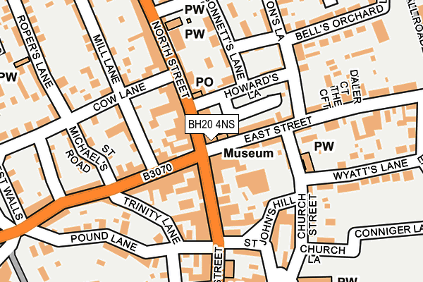 BH20 4NS map - OS OpenMap – Local (Ordnance Survey)