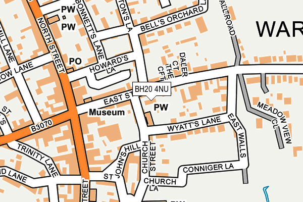 BH20 4NU map - OS OpenMap – Local (Ordnance Survey)