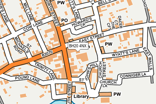BH20 4NX map - OS OpenMap – Local (Ordnance Survey)