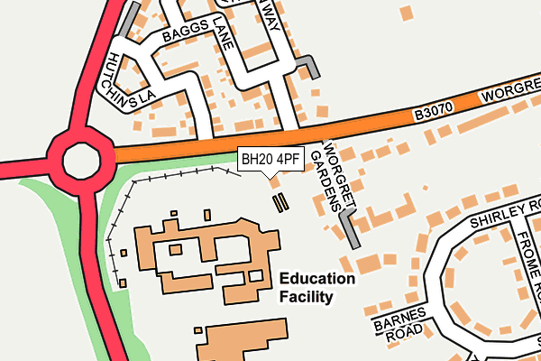 BH20 4PF map - OS OpenMap – Local (Ordnance Survey)