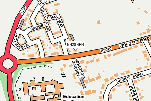 BH20 4PH map - OS OpenMap – Local (Ordnance Survey)