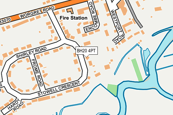 BH20 4PT map - OS OpenMap – Local (Ordnance Survey)