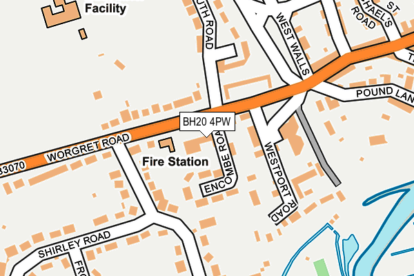 BH20 4PW map - OS OpenMap – Local (Ordnance Survey)