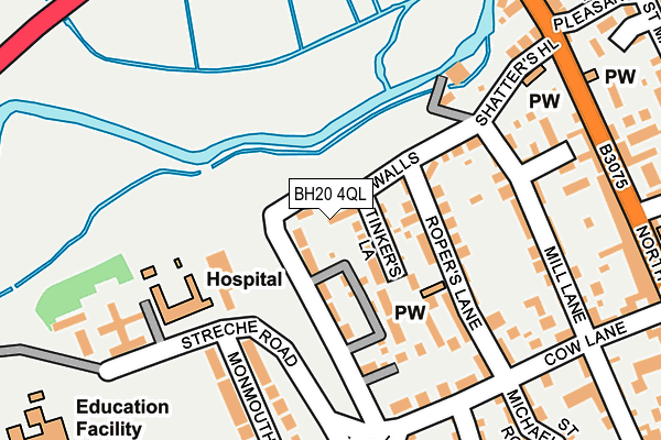BH20 4QL map - OS OpenMap – Local (Ordnance Survey)