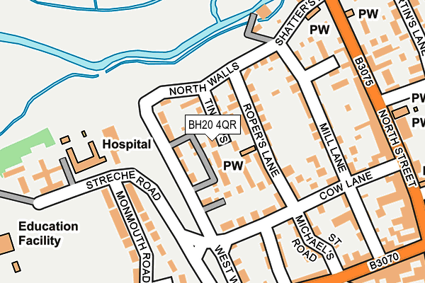 BH20 4QR map - OS OpenMap – Local (Ordnance Survey)
