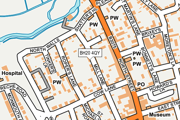 BH20 4QY map - OS OpenMap – Local (Ordnance Survey)