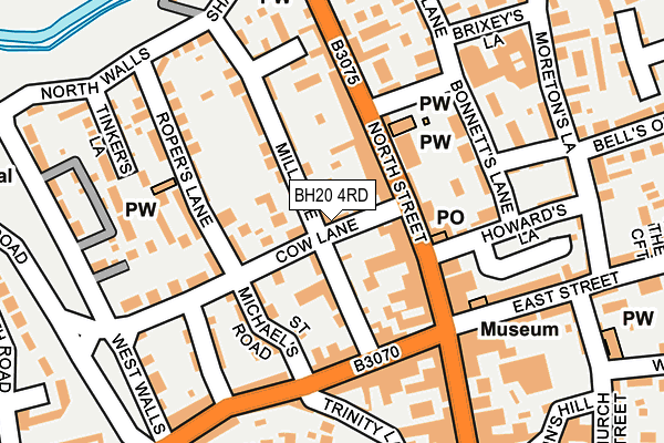 BH20 4RD map - OS OpenMap – Local (Ordnance Survey)
