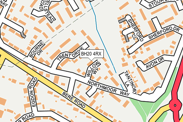 BH20 4RX map - OS OpenMap – Local (Ordnance Survey)
