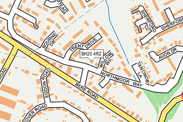 BH20 4RZ map - OS OpenMap – Local (Ordnance Survey)