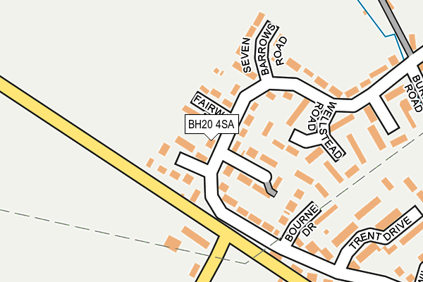 BH20 4SA map - OS OpenMap – Local (Ordnance Survey)