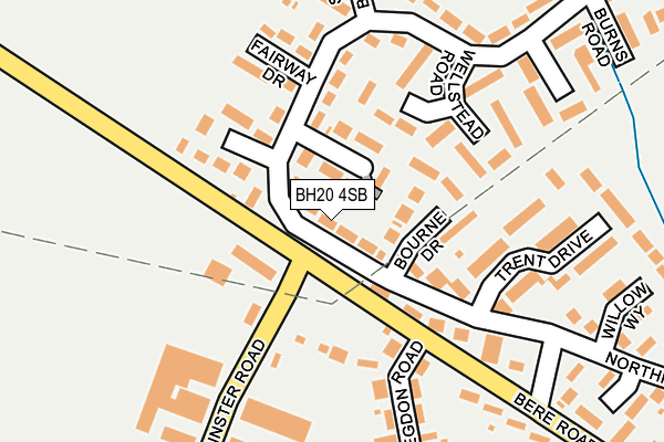 BH20 4SB map - OS OpenMap – Local (Ordnance Survey)