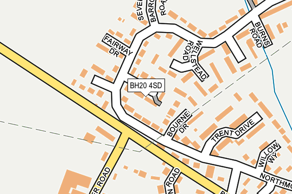 BH20 4SD map - OS OpenMap – Local (Ordnance Survey)
