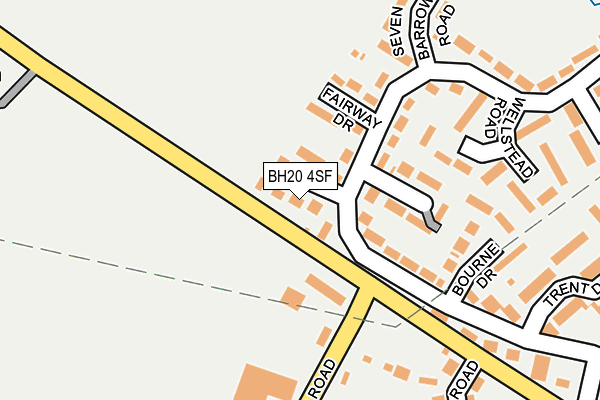 BH20 4SF map - OS OpenMap – Local (Ordnance Survey)