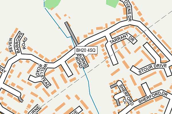 BH20 4SQ map - OS OpenMap – Local (Ordnance Survey)