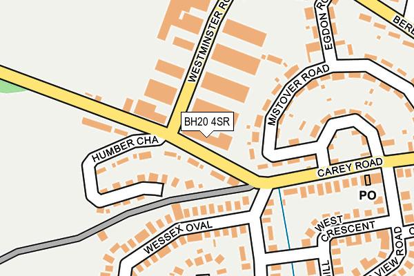 BH20 4SR map - OS OpenMap – Local (Ordnance Survey)